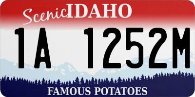 ID license plate 1A1252M