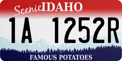 ID license plate 1A1252R