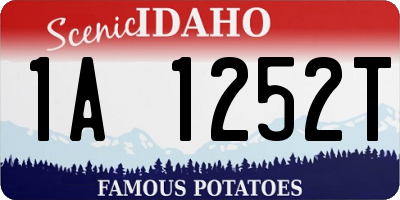 ID license plate 1A1252T
