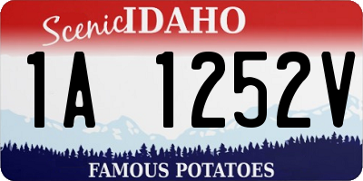 ID license plate 1A1252V