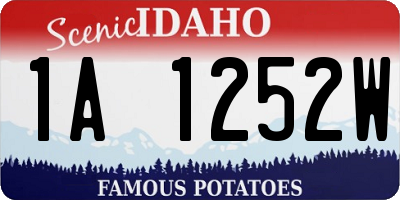 ID license plate 1A1252W