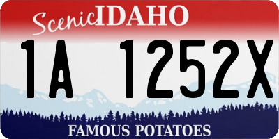 ID license plate 1A1252X