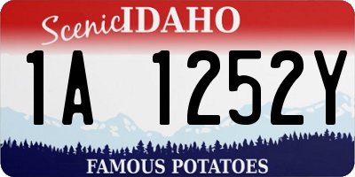 ID license plate 1A1252Y