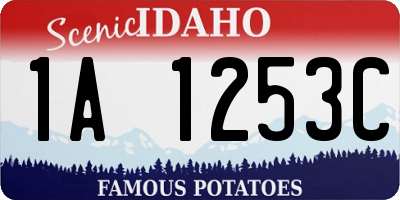 ID license plate 1A1253C