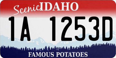 ID license plate 1A1253D