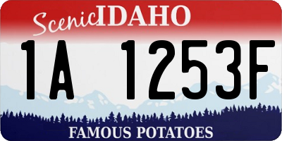 ID license plate 1A1253F