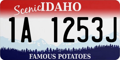 ID license plate 1A1253J
