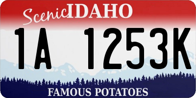 ID license plate 1A1253K
