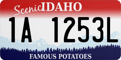 ID license plate 1A1253L
