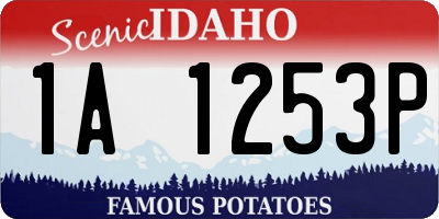 ID license plate 1A1253P