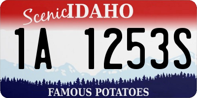 ID license plate 1A1253S