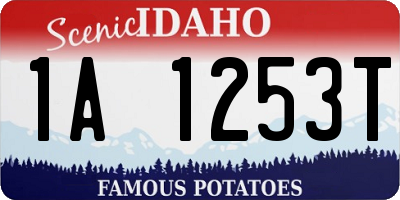 ID license plate 1A1253T