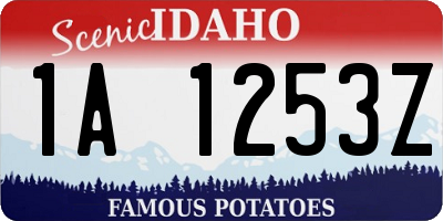 ID license plate 1A1253Z