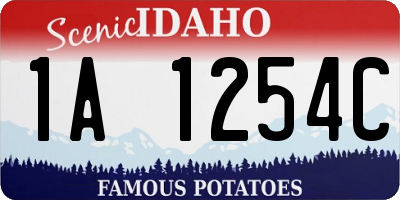 ID license plate 1A1254C
