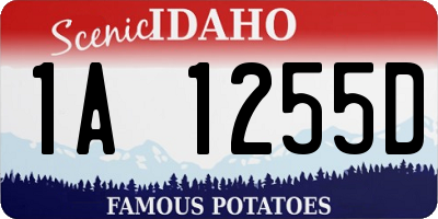 ID license plate 1A1255D