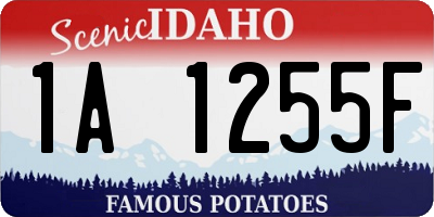 ID license plate 1A1255F