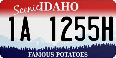 ID license plate 1A1255H