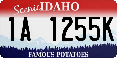 ID license plate 1A1255K