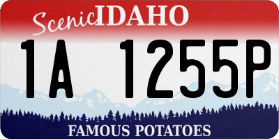 ID license plate 1A1255P