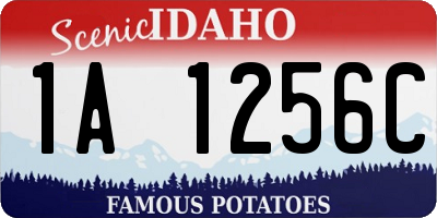 ID license plate 1A1256C