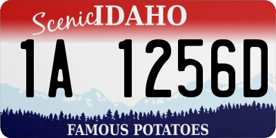 ID license plate 1A1256D