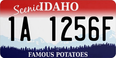 ID license plate 1A1256F
