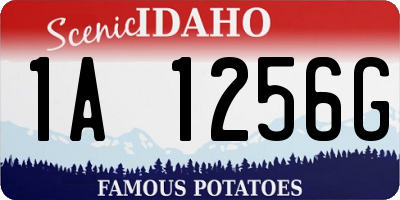 ID license plate 1A1256G