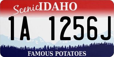 ID license plate 1A1256J
