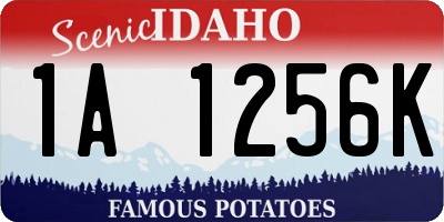 ID license plate 1A1256K