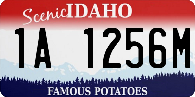 ID license plate 1A1256M