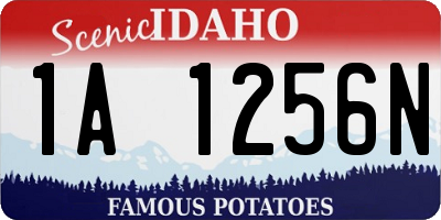 ID license plate 1A1256N
