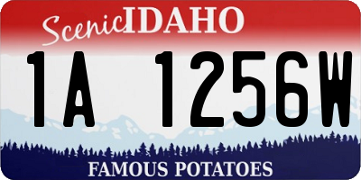 ID license plate 1A1256W