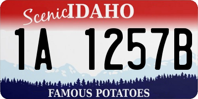 ID license plate 1A1257B