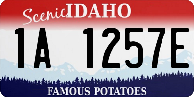 ID license plate 1A1257E