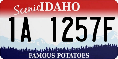ID license plate 1A1257F
