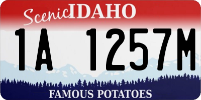 ID license plate 1A1257M