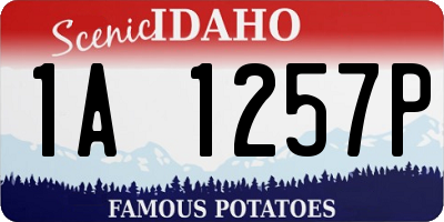ID license plate 1A1257P