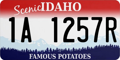 ID license plate 1A1257R