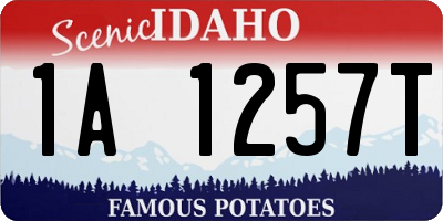 ID license plate 1A1257T