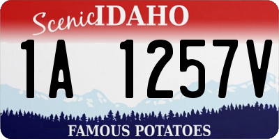 ID license plate 1A1257V