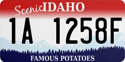 ID license plate 1A1258F