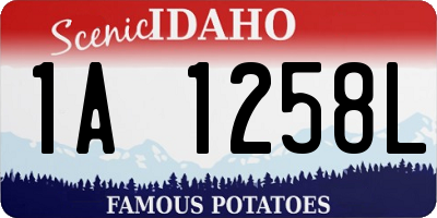 ID license plate 1A1258L