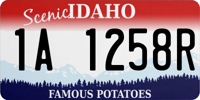 ID license plate 1A1258R