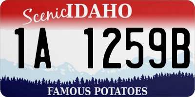 ID license plate 1A1259B