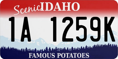 ID license plate 1A1259K