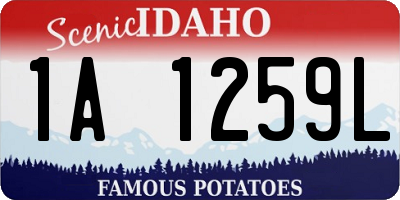 ID license plate 1A1259L