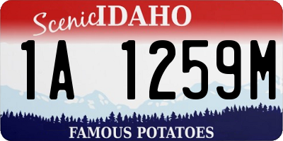 ID license plate 1A1259M