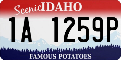 ID license plate 1A1259P