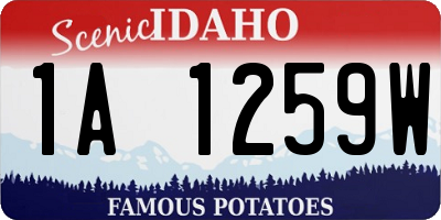 ID license plate 1A1259W