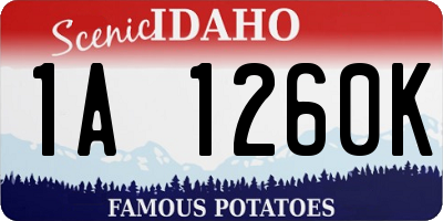 ID license plate 1A1260K